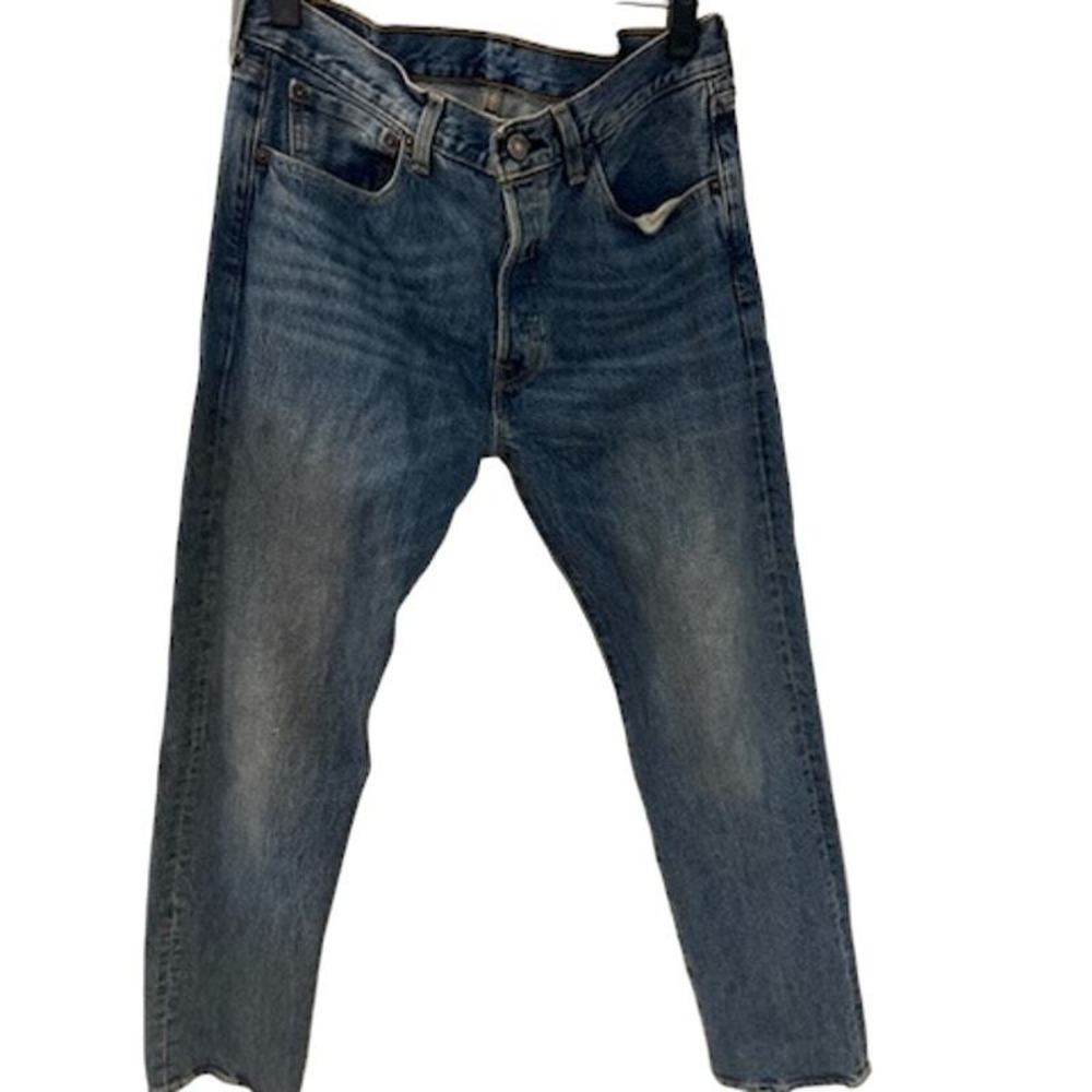Levis 501 Original Fit Mens Jeans Medium Wash Blue Denim W31 L32 Button Fly